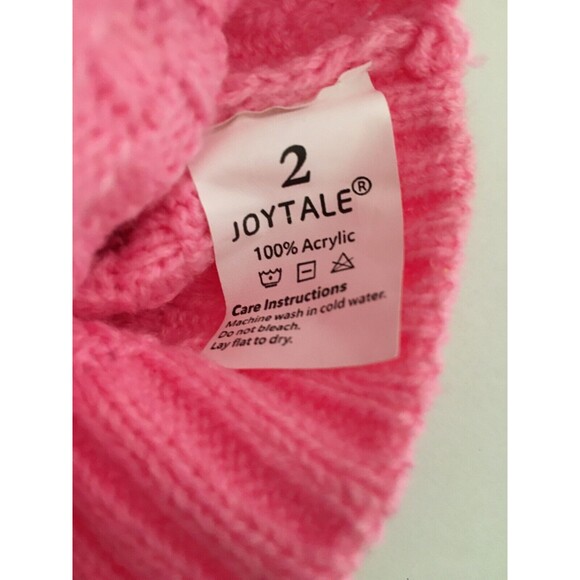 Joytale Pretty Pink Sweater for Small Pet Dog Size 2 Neck 9" Chest 13 " Animals - Picture 2 of 5